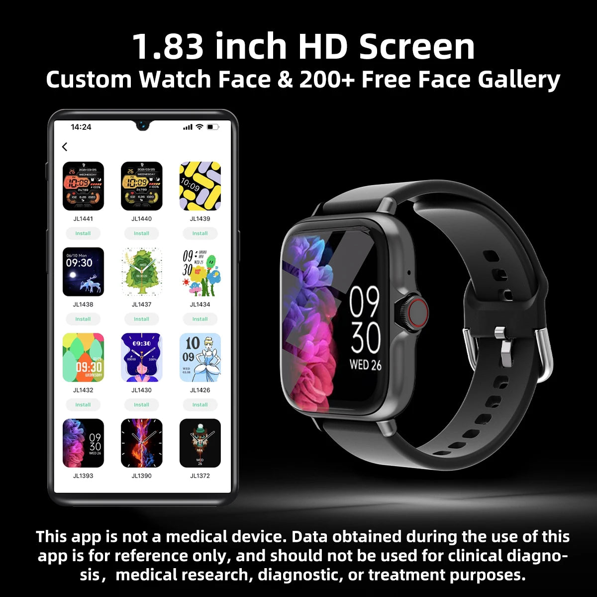 Waterproof Smart Watch with Message Answer Call Sleep Monitoring Sports Pedometer Information Alerts For iPhone Android