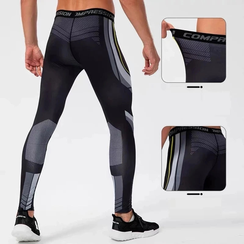 Men's Running Leggings Sportswear Quick Dry Gym Fitness Training Jogging Sports Pants