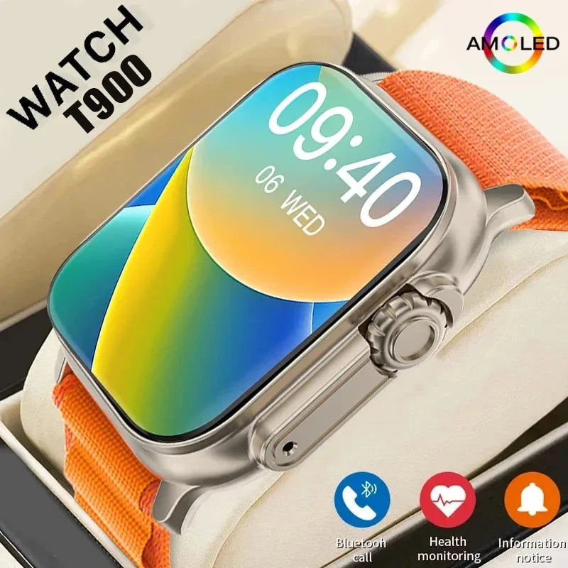 T900Ultra Smartwatch Bluetooth Alert Heart Rate Monitor Sports Watch for Android IOS Men Women