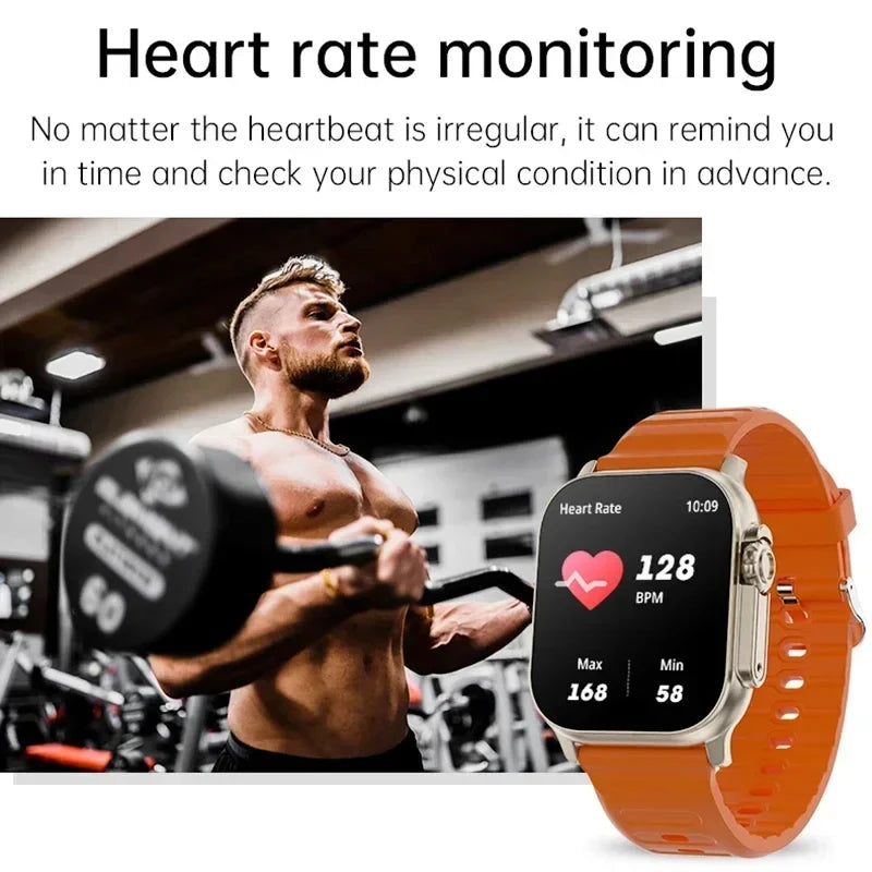 T900Ultra Smartwatch Bluetooth Alert Heart Rate Monitor Sports Watch for Android IOS Men Women