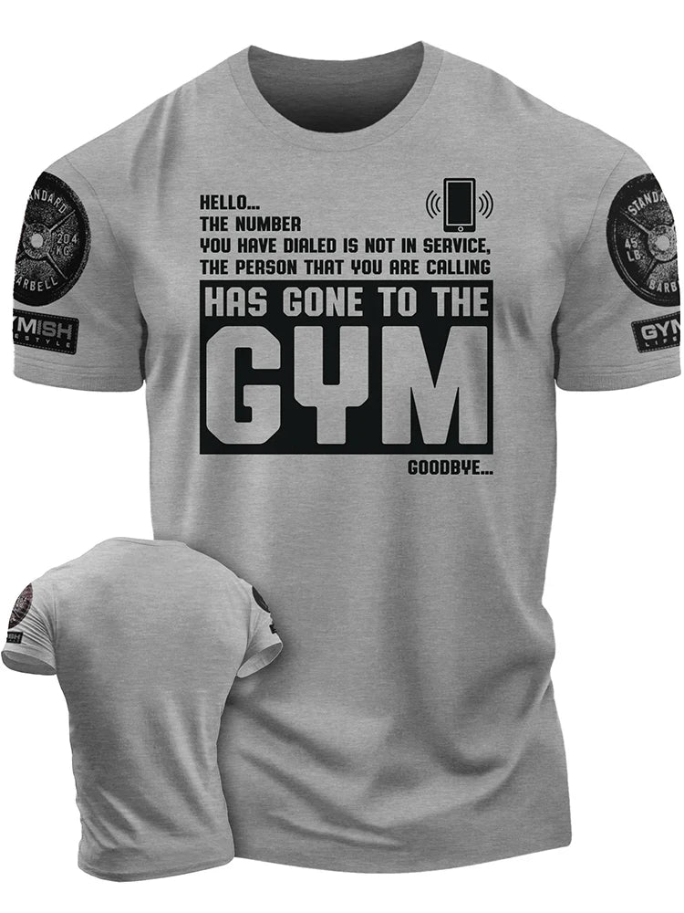 T-Shirt Gym High Quality Cotton Men's Short Sleeves